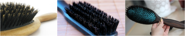 bristle brush boar and synthetic that is used to comb 100% genuine human indian hair extensions 